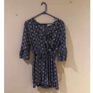 Navy Blue Longsleeve Romper